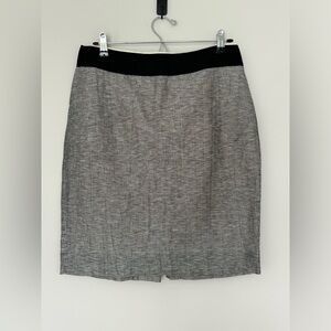 J Crew Beige/Black Crinkled Linen Blend Mini Skirt in size 8 office work